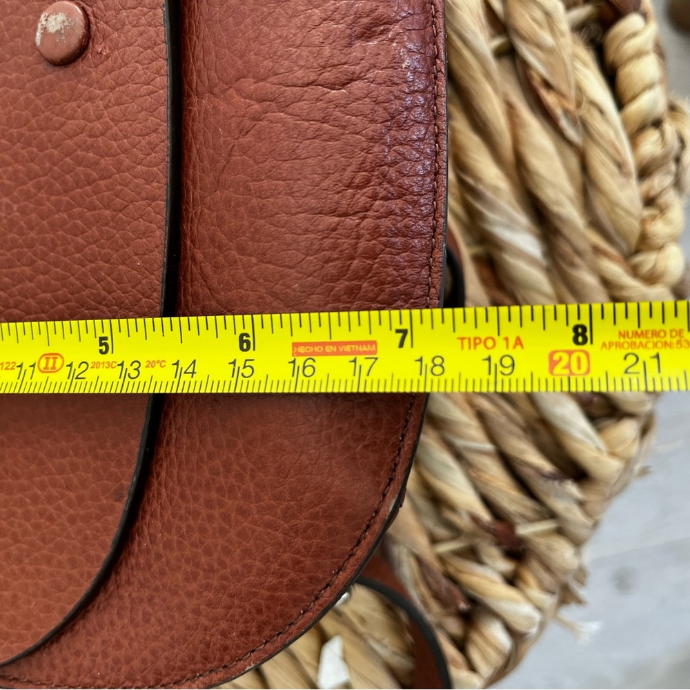 Halogen Rich Brown Leather Crossbody Bag - Picture 9 of 10